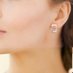 Boucles d'Oreilles Argent Rhodié Zirconium Ajourées | Kara Bijoux