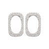 Boucles d'oreilles Argent Rhodié Oxydes de Zirconium Kara Bijoux