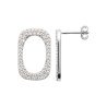Boucles d'oreilles Argent Rhodié Oxydes de Zirconium Kara Bijoux