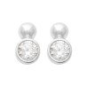Puces d'Oreilles Argent Rhodié Oxyde de Zirconium - Kara Bijoux