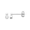Puces d'Oreilles Argent Rhodié Oxyde de Zirconium - Kara Bijoux