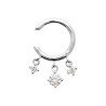 Earcuff Argent Rhodié Oxydes de Zirconium - Kara Bijoux