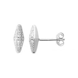 Boucles d'Oreilles Puces Argent 925 Oxydes de Zirconium | Kara Bijoux