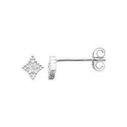 Boucles d'Oreilles Puces Étoile Argent Rhodié & OZ | Kara Bijoux