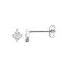 Boucles d'Oreilles Puces Étoile Argent Rhodié & OZ | Kara Bijoux