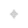 Puce d'oreille Losange Argent Rhodié Oxyde de Zirconium
