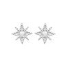 Puces d'Oreilles Étoile Polaire Argent Rhodié | Kara Bijoux