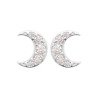 Boucles d'Oreilles Lunes Scintillantes Argent Rhodié - Kara Bijoux