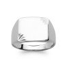 Bague Chevalière Argent 925 Rhodié Motifs Rayonnants | Kara Bijoux