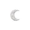 Puce d'oreille Lune Argent Rhodié & Oxydes de Zirconium