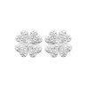 Boucles d'Oreilles Trèfles Argent Rhodié & Oxydes de Zirconium