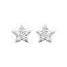 Puces d'Oreilles Étoiles Scintillantes en Argent Rhodié | Kara Bijoux