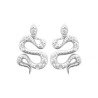 Puces d'oreilles Serpent Argent Rhodié Oxydes de Zirconium