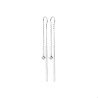 Boucles d'Oreilles Chaîne Argent Rhodié Oxyde de Zirconium