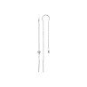 Boucles d'Oreilles Chaîne Argent Rhodié Oxyde de Zirconium