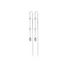 Boucles d'Oreilles Chaîne Argent Rhodié Oxydes de Zirconium