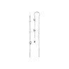 Boucles d'Oreilles Chaîne Argent Rhodié Oxydes de Zirconium