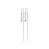 Boucles d'Oreilles Pendantes Argent Rhodié Oxydes - Kara Bijoux