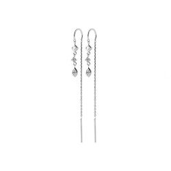 Boucles d'Oreilles Pendantes Argent Rhodié Oxydes - Kara Bijoux