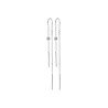 Boucles d'Oreilles Chaîne Solitaire Argent Rhodié - Kara Bijoux