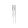 Boucles d'Oreilles Passe-fil Argent Rhodié Oxydes de Zirconium