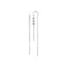 Boucles d'Oreilles Passe-fil Argent Rhodié Oxydes de Zirconium