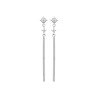 Boucles d'oreilles Pendantes Argent Rhodié & Oxydes | Kara Bijoux