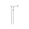 Boucles d'oreilles Pendantes Argent Rhodié & Oxydes | Kara Bijoux