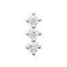 Puce d'Oreille Argent Rhodié Triple Oxyde de Zirconium | Kara Bijoux