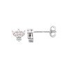 Boucles d'Oreilles Pétales Scintillants Argent 925 Rhodié