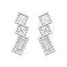 Boucles d'Oreilles Puces Argent Rhodié Oxydes de Zirconium | Kara Bijoux