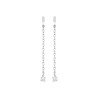 Boucles d'Oreilles Pendantes Argent Rhodié Oxyde de Zirconium