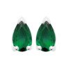 Puces d'Oreilles Goutte Verte en Argent 925 Rhodié | Kara Bijoux