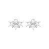 Boucles d'Oreilles Puces Éclat Floral Argent Rhodié - Kara Bijoux