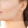 Puces d'Oreilles Lettre L Argent Rhodié Zirconium | Kara Bijoux
