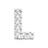 Puces d'Oreilles Lettre L Argent Rhodié Zirconium | Kara Bijoux