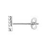 Puces d'Oreilles Lettre L Argent Rhodié Zirconium | Kara Bijoux
