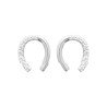 Boucles d'Oreilles Puces Fer à Cheval Argent Rhodié - Kara Bijoux