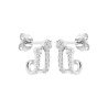 Boucles d'Oreilles Puces Doubles Barres Argent Rhodié | Kara Bijoux