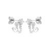 Boucles d'Oreilles Puces Argent Rhodié Oxydes de Zirconium