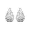 Boucles d'Oreilles Goutte Scintillante Argent Rhodié