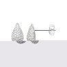 Boucles d'Oreilles Goutte Scintillante Argent Rhodié