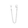 Boucles d'oreilles Chaîne Fine Argent Rhodié & Oxyde de Zirconium