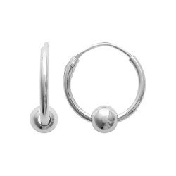 Créoles Argent 925 avec Bille - Bijoux Kara Bijoux