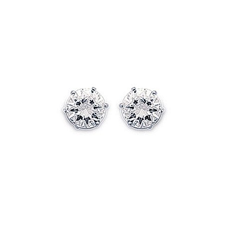 Puces d'Oreilles Argent Rhodié Oxyde de Zirconium | Kara Bijoux