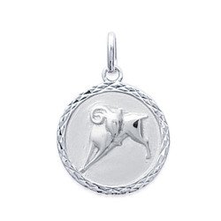 Pendentif Zodiaque Bélier Argent 925 Rhodié - Kara Bijoux