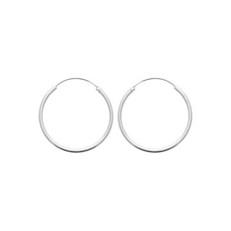 Créoles Simples Argent 925 - Bijoux Classiques | Kara Bijoux