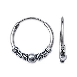 Créoles Argent 925 Ornées de Motifs Texturés - Kara Bijoux