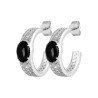 CREOLE ARGENT 925 RHODIE AGATE NOIRE