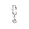 Créole Argent Rhodié Soleil Zirconia - Kara Bijoux